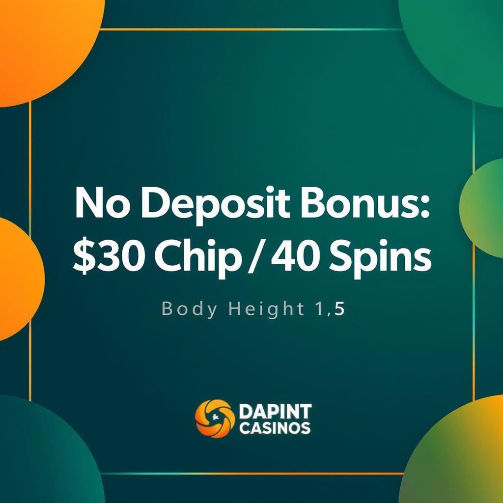 No Deposit Bonus: $30 Chip / 40 Spins